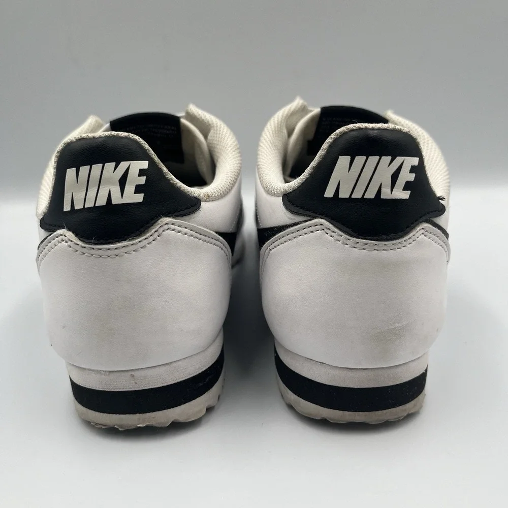 2018 Nike Cortez Retro Classic White Black Shoes Women's Sz 8.5 (807471-101)